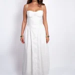 robe blanche longue en coton