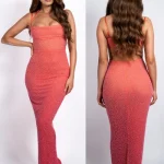 Robe longue moulante, élégante avec son dos nu
